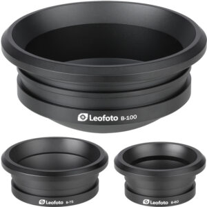Leofoto BA-100/75/60 100/75/60mm Half-Bowl Video Head Adapter for Gitzo 5 series and Leofoto LM/N-4 series