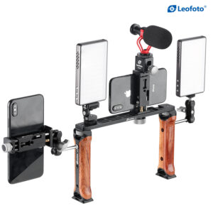 Leofoto VC-2 Mobile Video Kit with Dual CH-2 Rosewood Handles